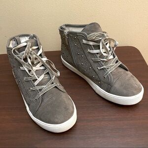 Stuart Weitzman High Top Bling Sparkle Sneakers